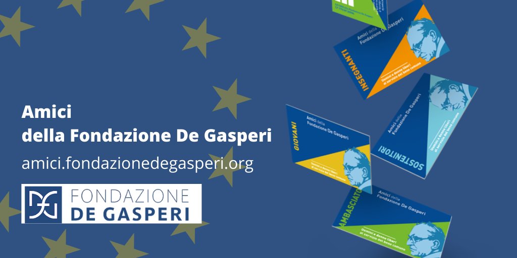 Fondazione De Gasperi (@degasperifond) on Twitter photo Diventare "Amico" della <a href="/DeGasperiFond/">Fondazione De Gasperi</a> significa far parte di un grande progetto a servizio dell'#Italia. Abbiamo lanciato la campagna di #membership per cominciare un percorso fatto di condivisione e scambio: scopri il programma e scegli come sostenerci: amici.fondazionedegasperi.org Diventare "Amico" della <a href="/DeGasperiFond/">Fondazione De Gasperi</a> significa far parte di un grande progetto a servizio dell'#Italia. Abbiamo lanciato la campagna di #membership per cominciare un percorso fatto di condivisione e scambio: scopri il programma e scegli come sostenerci: amici.fondazionedegasperi.org