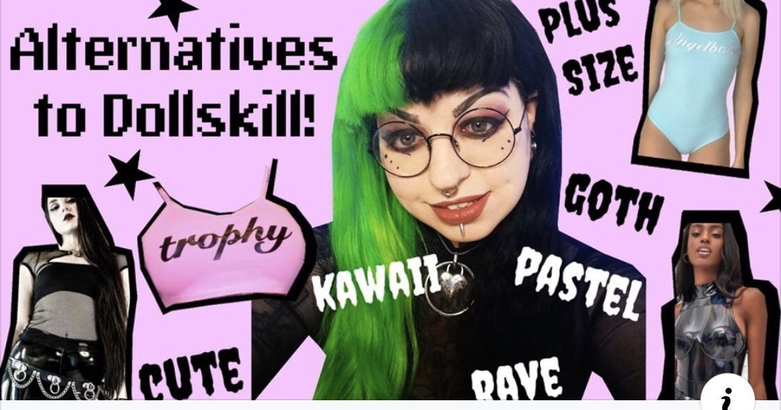 SeraTemple's tweet photo. Alternative Brands To Dollskill // Emily Boo https://t.co/7qnRL9qquB #dollskill #goth #plussize #alternativeclothes #boycottdollskill #pastel #rave #kawaii #cute https://t.co/U4AMg0C95i
