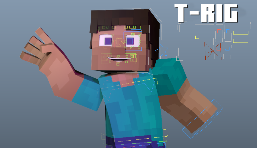 Blend Swap  Trainguy's Minecraft Player Rig: Version 2