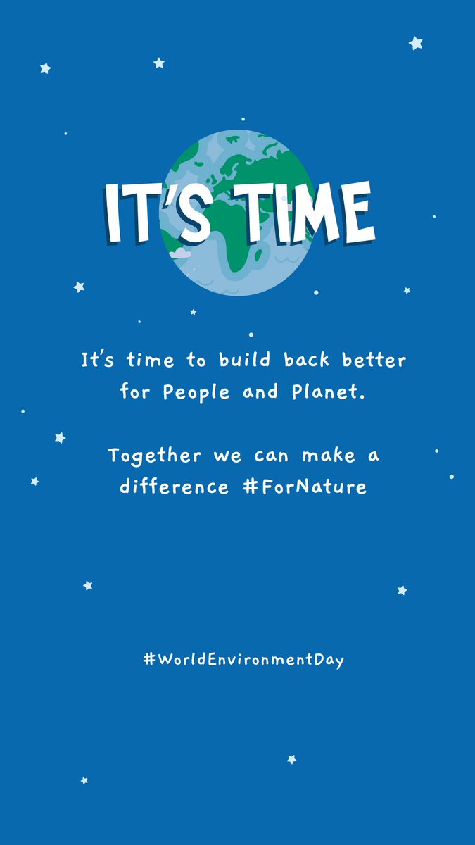 It's time to build back better for people and the planet

Together we can make a difference #ForNature

#WorldEnvironmentDay
