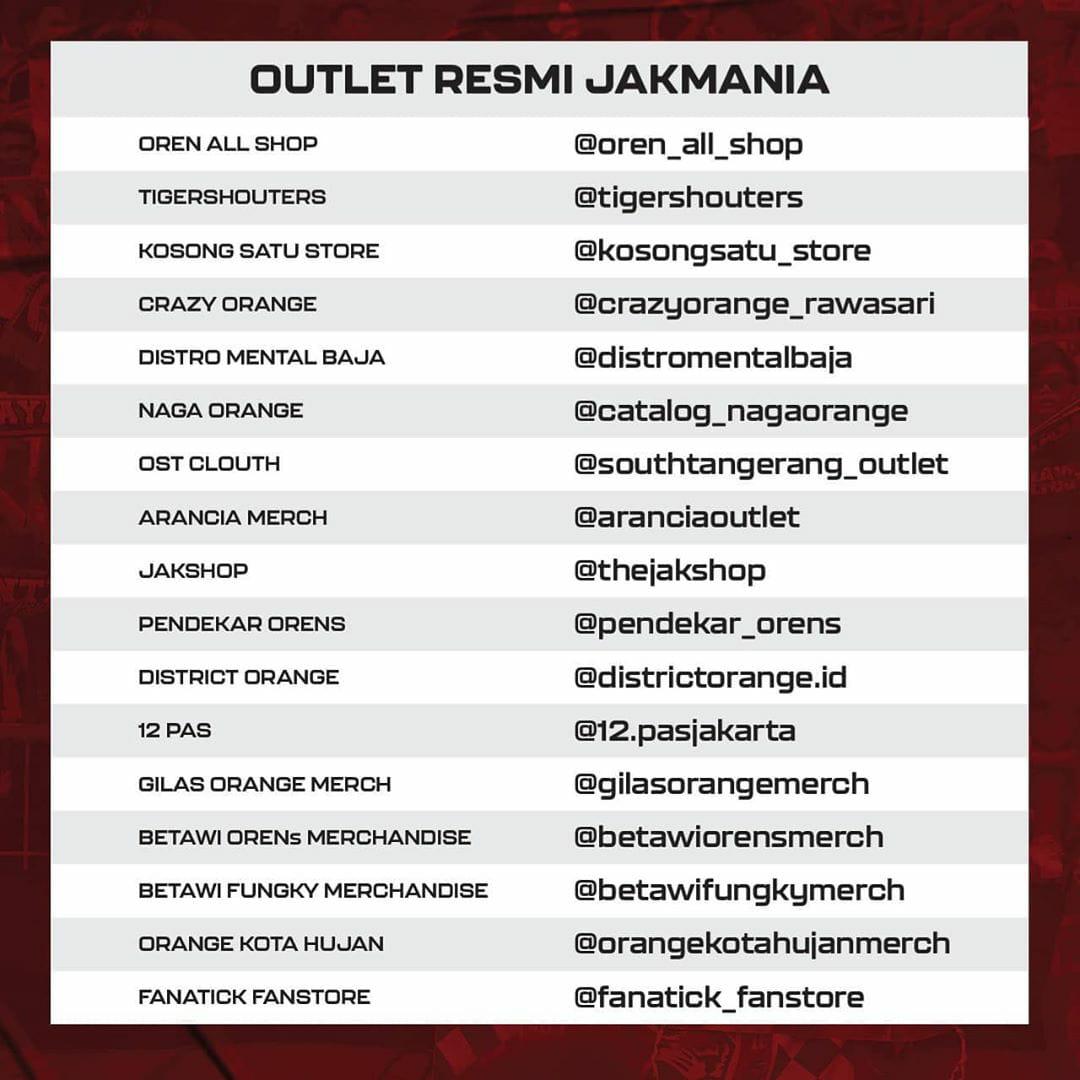 Persija kembali memberikan penawaran special untuk para Jakmania...! Diskon 40% untuk Jersey Replica Persija, hanya tersedia di outlet resmi The Jakmania.

Dengan membeli product secara original kita turut membantu Persija saat ini.
_
#BelieveInTwelve
#InfokomJakmania