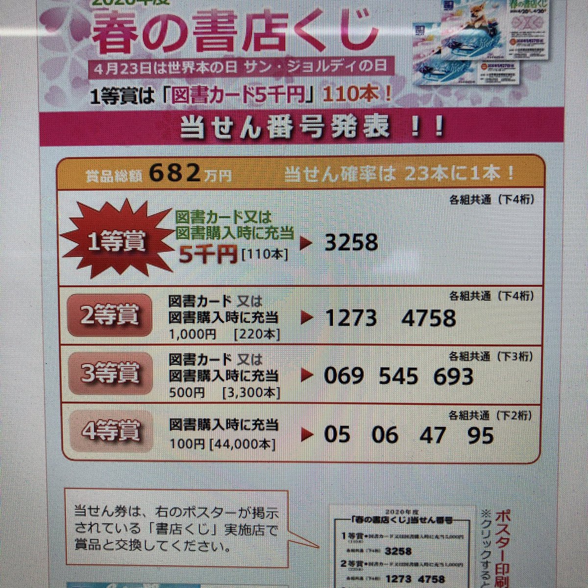 春の書店くじ