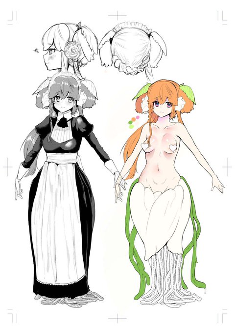 【外楽vol.4作品紹介⑥】
☆フラワーテンタクル(♀)×人間(♂)
久我繭莉(@not_kenzen)「あなたを愛します」

愛する坊ちゃまに告白するより、
種族の生殖本能が反応してしまうリリス。
悩んだ彼女に差し出された、愛しの彼からの
言葉とプレゼントとは…♡ 本誌初登場! 