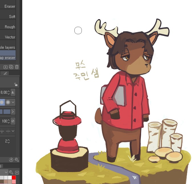 sasosasoap's tweet image. 친절한성격의 무스주민샘 얼굴을 더 캐주얼하고 귀엽게 바꾸고 싶다... 주변에 뼈랑 뭐 루비검도 들려주고 싶기도 한데 샘트링킷 뭐 있나..