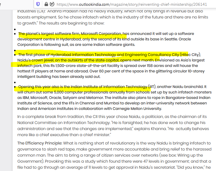 Sep-1998'On-line''Real-time'put to implementation in AP back in 1998 - as mentioned in an article from Outlook magazineసెప్టెంబర్ 1998'ఆన్లైన్''రియల్ టైం'ఈ పదాలు వాడటమే కాదు అమలులో కూడా పెట్టిన చంద్రబాబు- ప్రముఖ పత్రిక 'ఔట్లుక్'లో ఒక ఆర్టికల్. https://www.outlookindia.com/magazine/story/reinventing-chief-ministership/206141