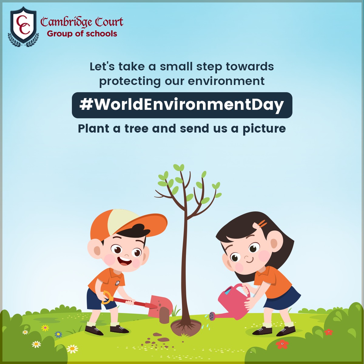 #WorldEnvironmentDay
.
Let's take a small step towards protecting our environment. 🌍

Plant a tree and send us a picture in the comment section or DM us.🌱
.
#CleanJaipur #EnvironmentDay2020 #TimeforNature #SummerCamp #VirtualClasses #OnlineCamp #VirtualCamp #OnlineActivities