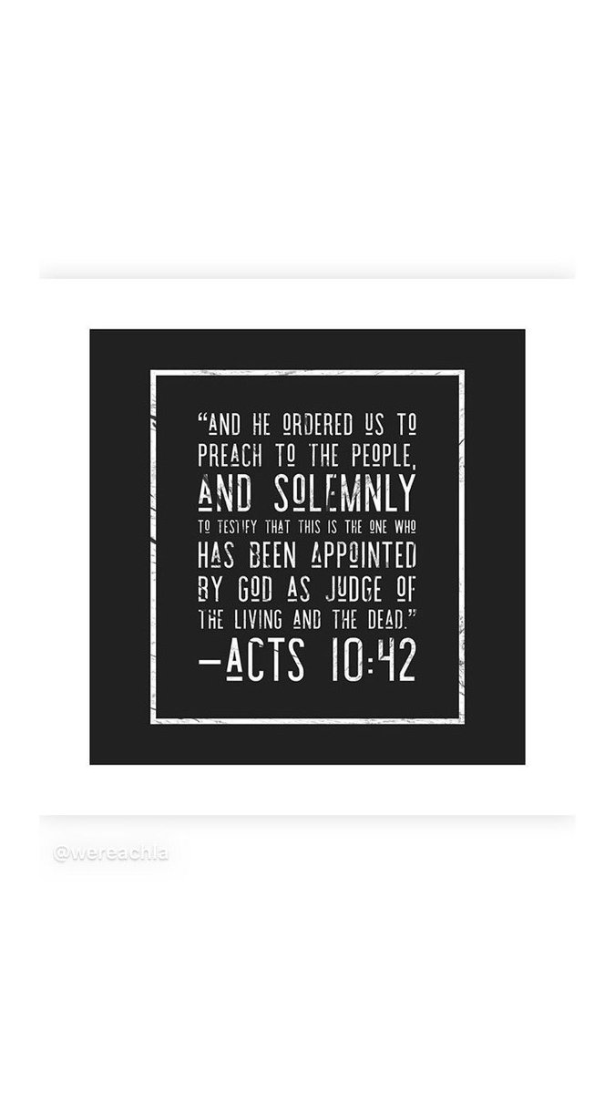 Going through some of the chapters we’ve been studying as a church these past few weeks. This one hit a little different today: Acts 10:42 📖