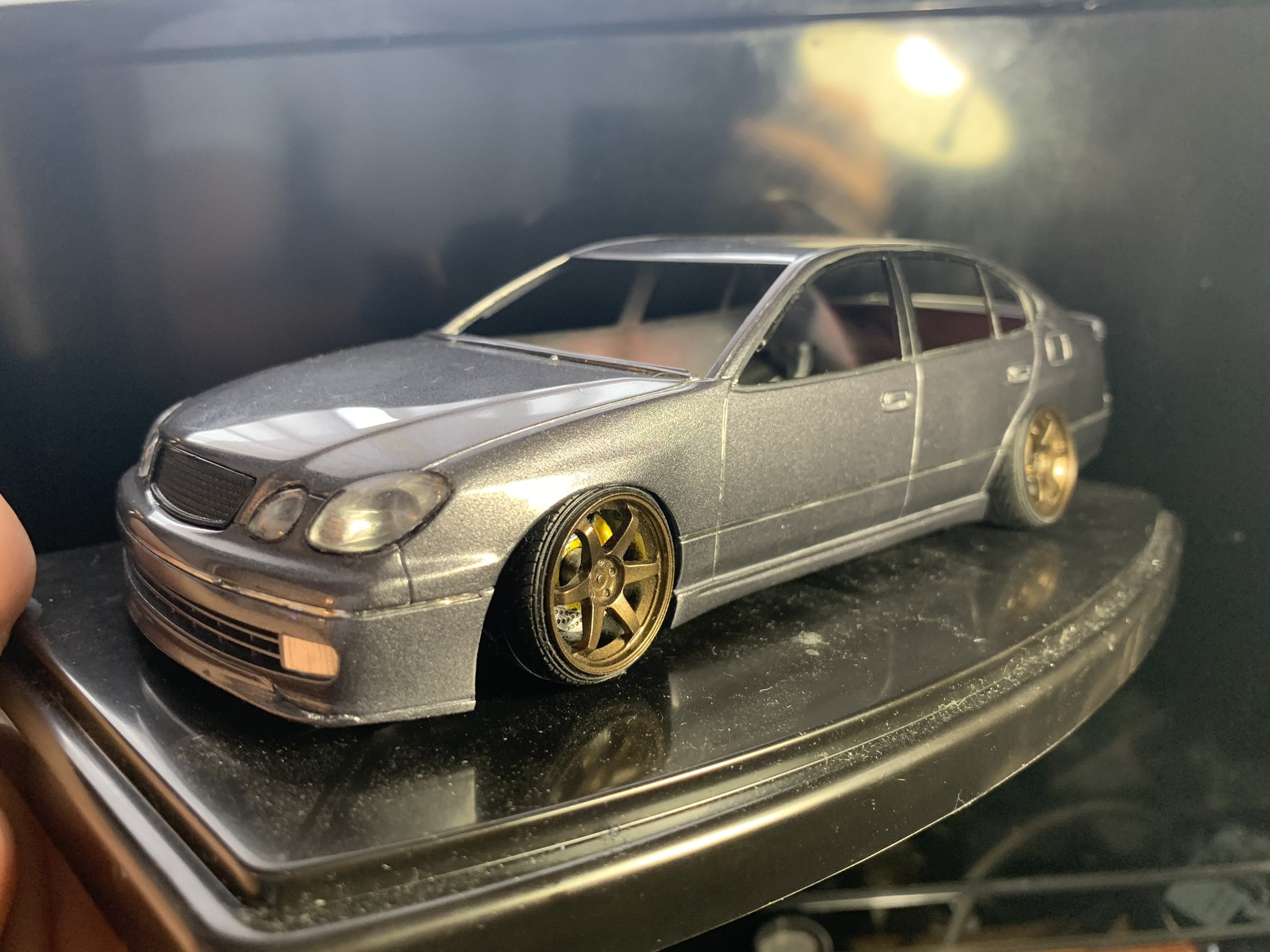 16アリスト グリル 社外 メッシュ 横フィン 希少 16アリスト グリル