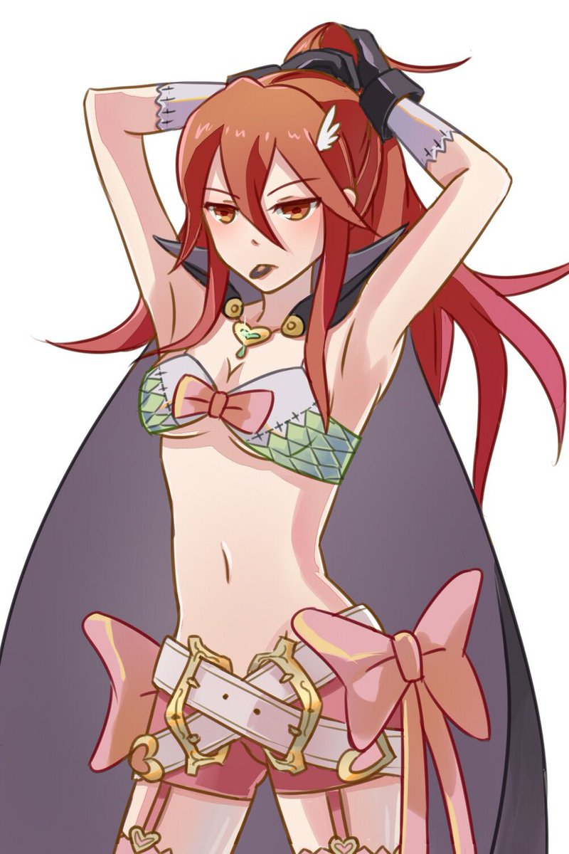"H-Hmph..."

Nowi convinced her to swap outfits for today... She's not the happiest about it...