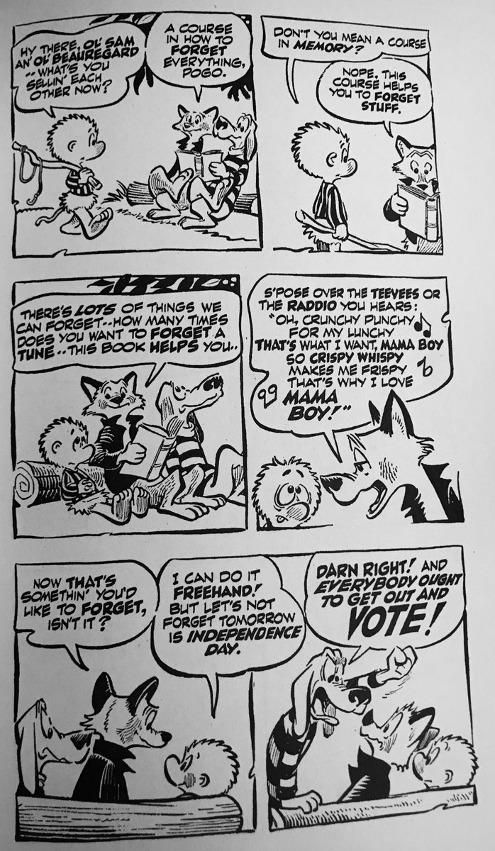 Beau Pogo by Walt Kelly - I don’t know if this was particularly good or if it’s just growing on me, but I’m now getting a new appreciation for Pogo. It’s super cute and super funny.