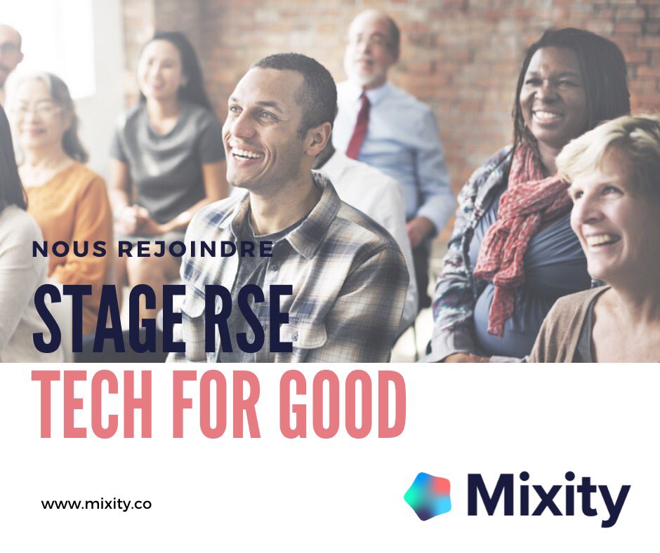 #RSE 👉🏼 #Stage à #Nantes chez <a href="/Mixity_co/">Mixity</a> 1ère solution #digitale de la #diversité et de l’#inclusion : startup de la #TechForGood Participer au développement des projets, des partenariats, des relations, des programmes menés avec les clients... ICI lnkd.in/dXvnGTq