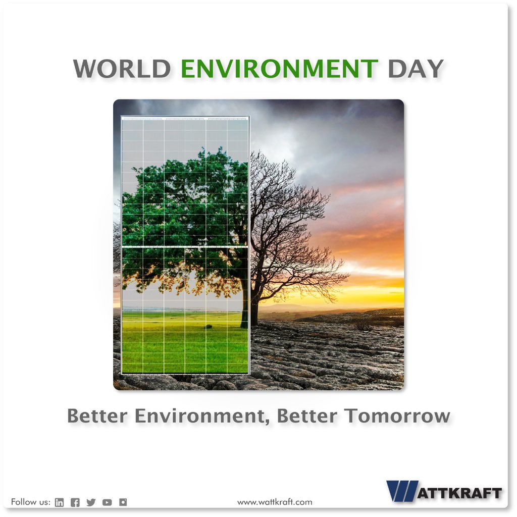 Wattkraft_India's tweet photo. Keep it clean, keep it Green. World Environment Day. #worldenvironmentday #keep #green #WhatEverItTakes #AI #Evolution
#Wattkraft #Huawei #huaweifacts #Phonosolar #sumecgroup #renewableenergy #solar #inverters #energy #solarpower #pv #solarpanels https://t.co/WCTSlmczr1