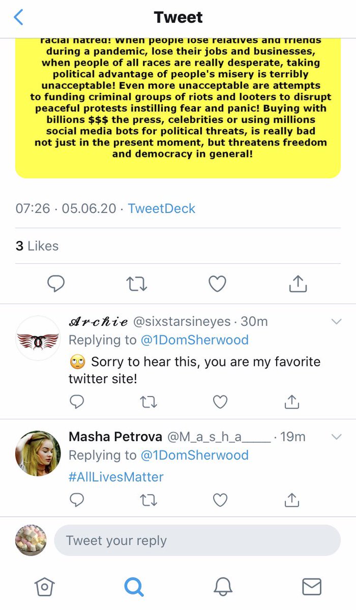 I guess this just speaks for itself. (The account 1domsherwood is not deleted yet though so we will see if it’s really over).