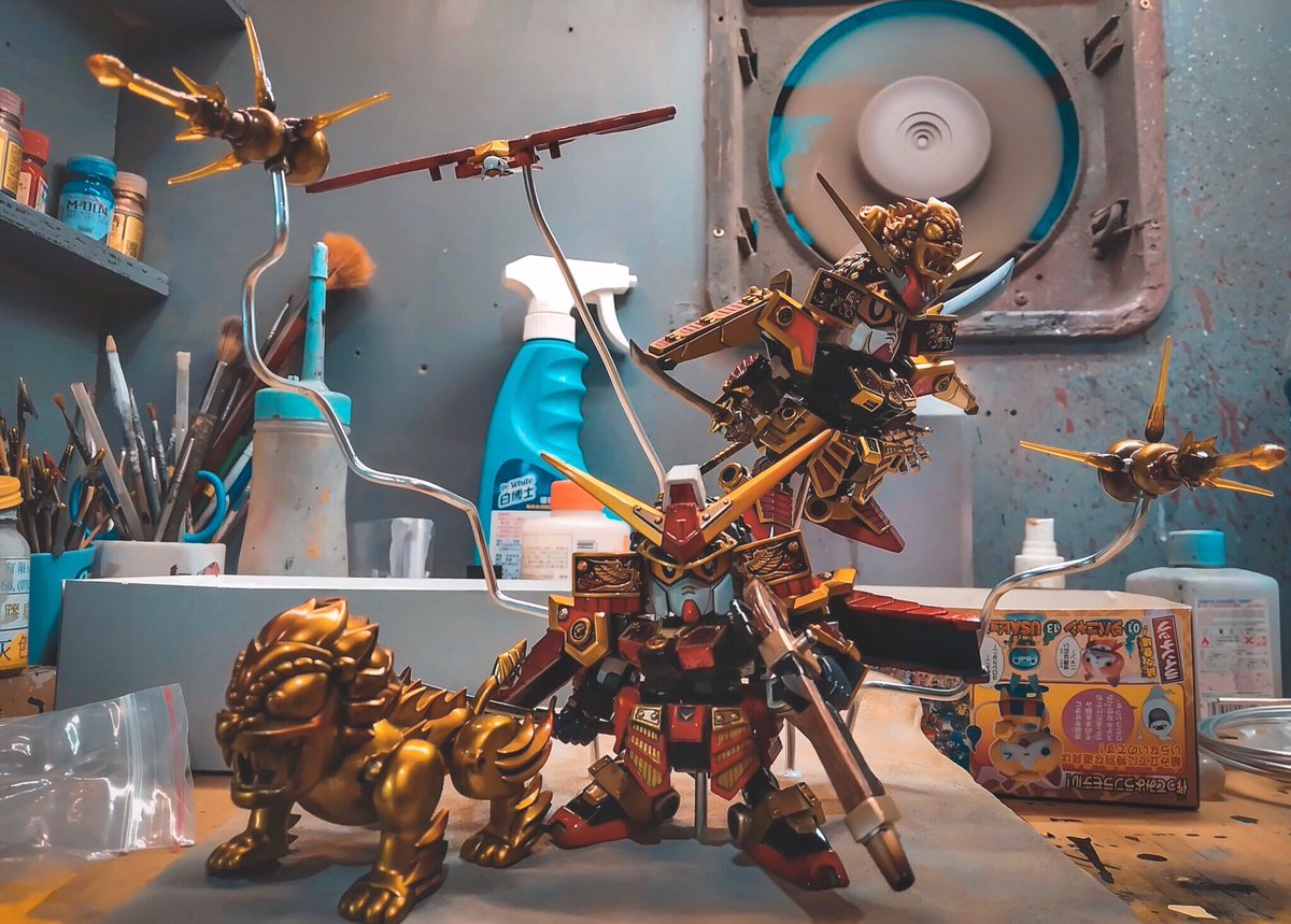 maxmis9's tweet image. 超鋼系列-武者&amp;amp;農丸
塗裝：野豬老爹
原型：SD原型新世代
#模範生文創 
#SDガンダム
#LBB #GUNDAM 
#鋼彈 #武者 
#BB战士 #SDCS 
#高達 #SD三国传 
#bb戦士