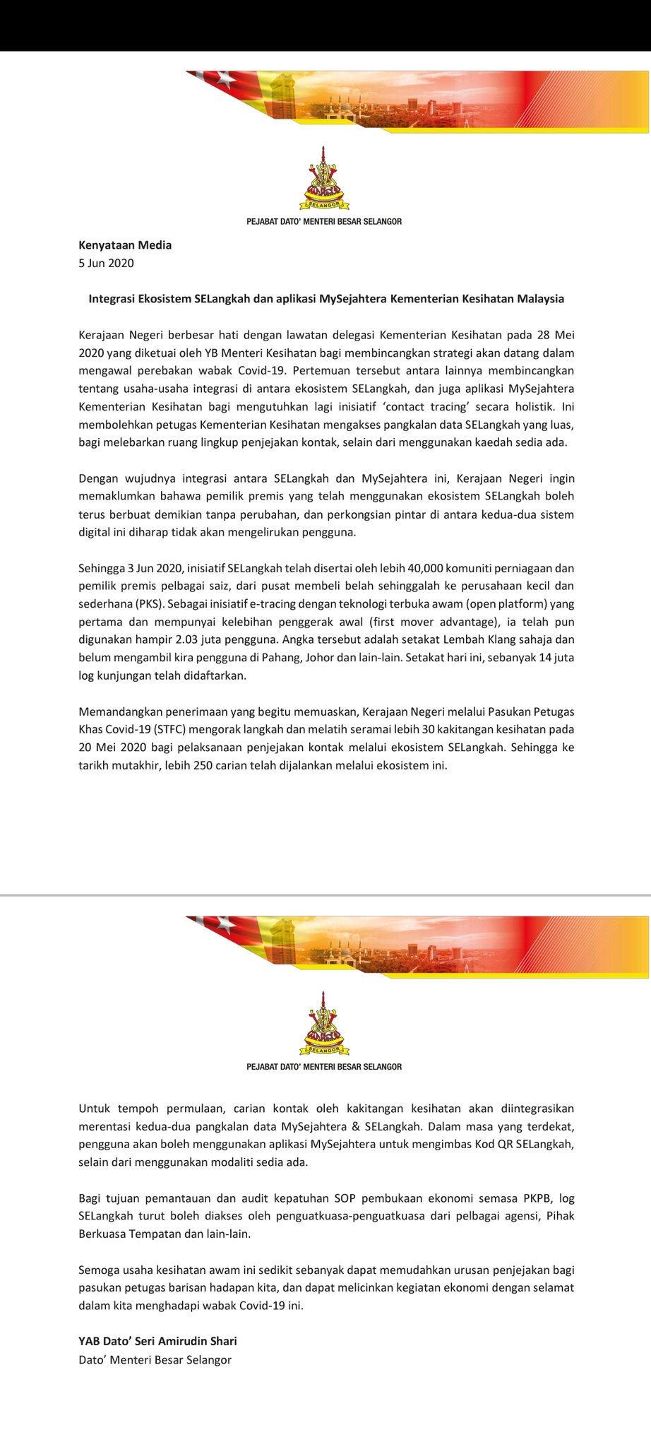 Dzulkefly Ahmad On Twitter Alone We Can Do So Little Together We Can Do So Much Congrats Moh Amp Stfc For The Timely Collaboration In Digital Health Through The Selangkah Amp Mysejahtera