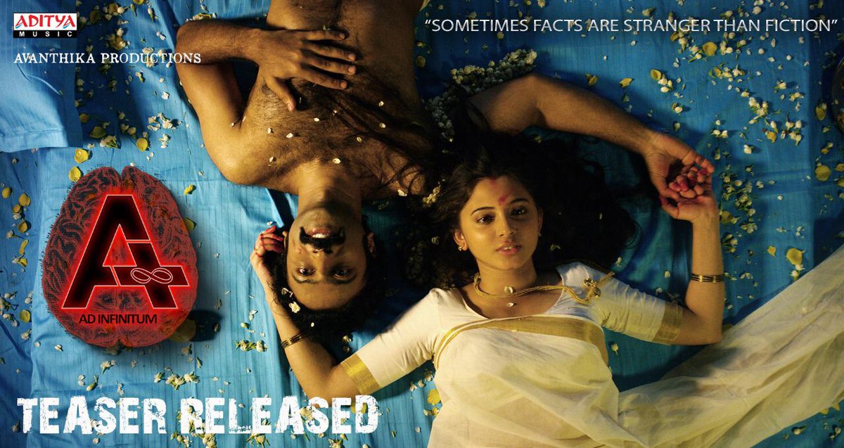 AvanthikaProdu1's tweet photo. Here's The Intriguing Teaser Of #A (AD INFINITUM)

►https://t.co/4g1Ho9H4ov

"Some Times Facts Are Stranger Than Fiction" 

Music by #VijayKurakula 
Directed by @ugandharmuni Produced by #GeethaMinsala @avanthikaprodu1

Starring @NithinPrasannaz &amp; #PreethiAsrani https://t.co/JThRznRtYL