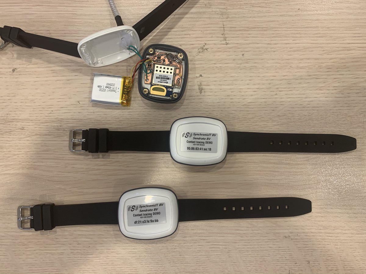 First working prototypes of a workplace BLE/UWB wearable for social distancing and contact tracing. #ble #contacttracing #wearable #uwb #wireless #covid19solutions #coronavirus #ContactTracingApp