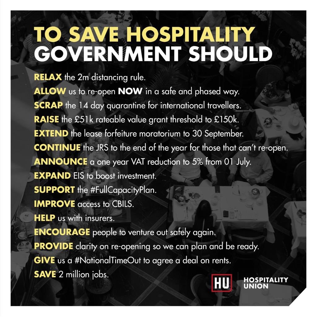 Save hospitality. Here’s what we need next from government. @RishiSunak #NationalTimeOut