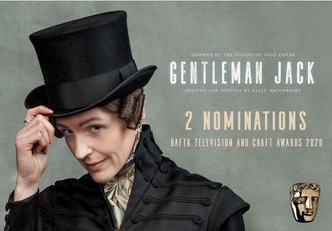 Very excited. Huge congratulations to our girl Suranne Jones two nominations best drama and leading actress for Gentleman Jack. 🙏💪🏻💋