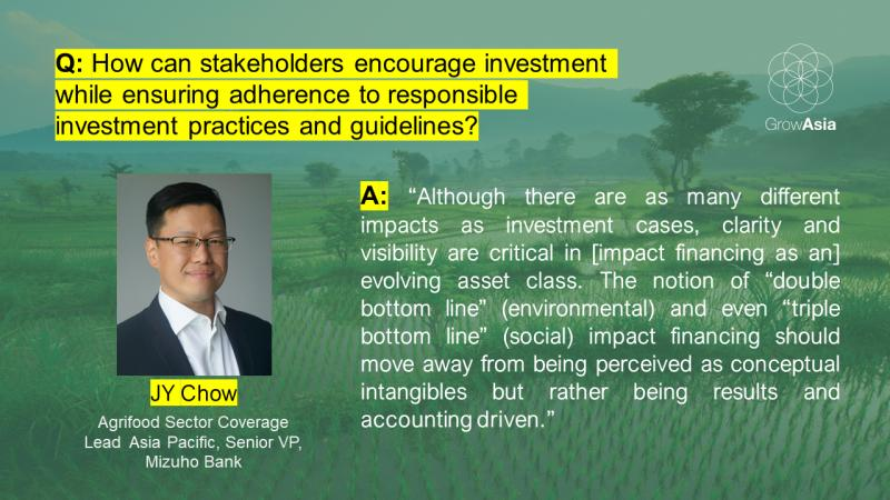 Jyveschow's tweet photo. How to balance between encouraging investment and adhering to responsible practices? Sharing my thoughts following a Webinar with @Grow_Asia and the @OECD_Centre for Responsible Business Conduct. #impactfinancing #doublebottomline https://t.co/XaPxKf4PNs