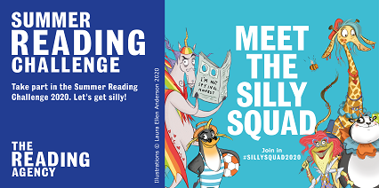 EssexLibraries's tweet photo. The digital #SummerReadingChallenge starts today! Head to the  challenge Facebook page from 4pm to celebrate with jokes, magic, craft and much more:  https://t.co/FfAJ9TCLRT #SillySquad2020 @readingagency @Lillustrator https://t.co/lSjoPgMJPA