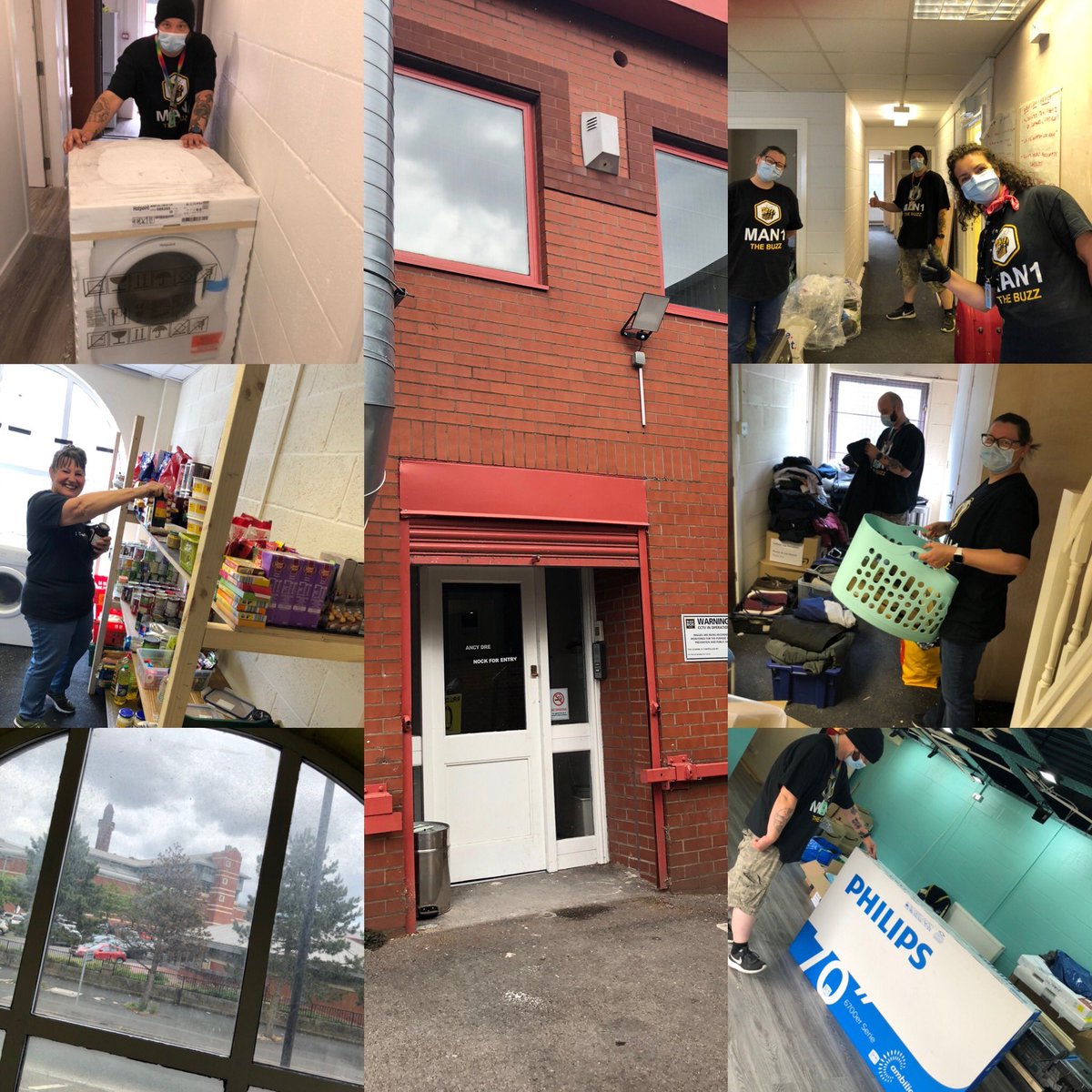 HannahMoody20's tweet photo. As part of @AmznFulfillment community team I’ve been honoured to volunteer @Coffee4Craig helping to get the new drop-in centre ready for opening on July 1st. @AmznFulfillment donated electrical goods, vouchers &amp; boxes full of pre-loved items #VolunteersWeek2020 @AmazonVestLife https://t.co/I3Z8pNetRb