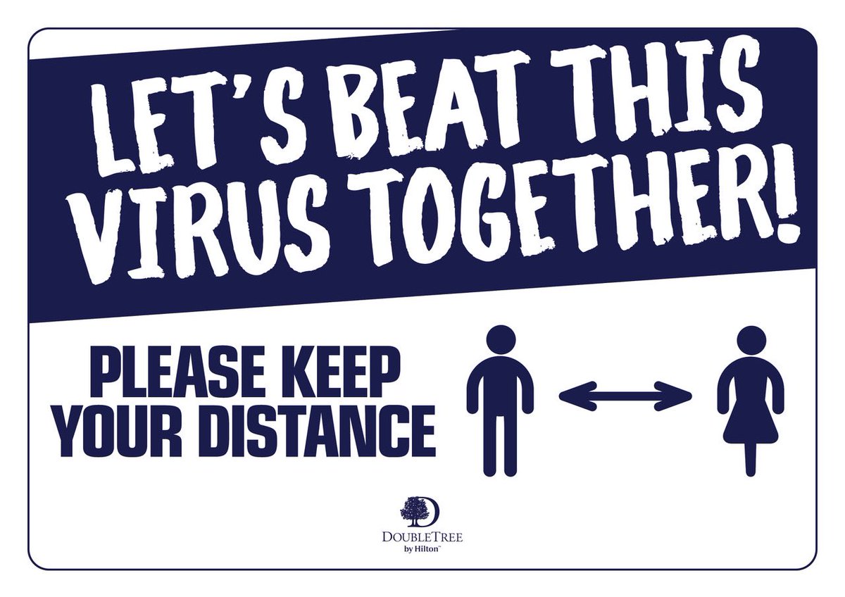 AtTheMatch's tweet image. Our bespoke signage for DOUBLETREE by Hilton 
For all your signage visit 
inspirecling.com/covid19signage/
#SocialDistancing
