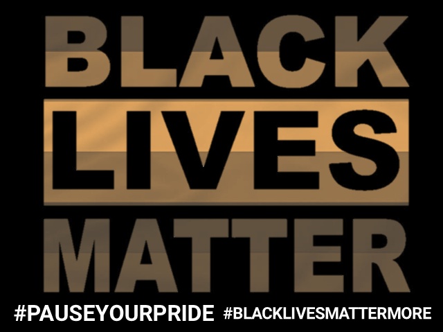 MrNewton2's tweet photo. loved for being gay but shot for being black  #PauseYourPride #BlackLivesMatter https://t.co/vID7pMHc0R