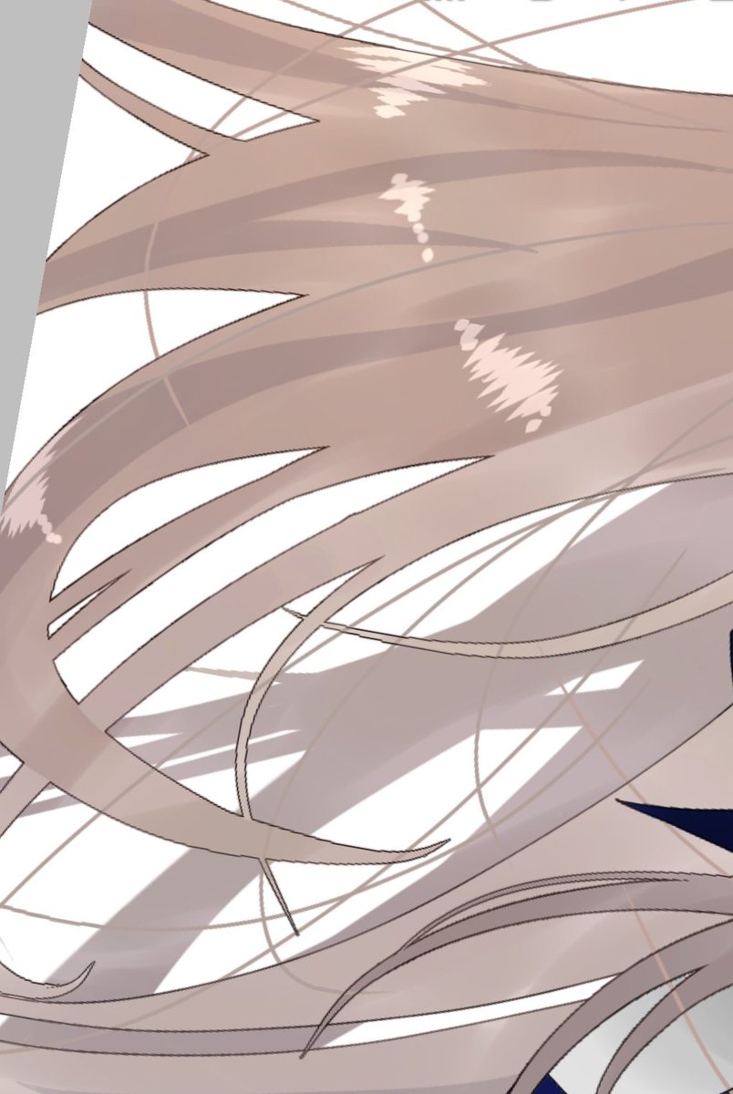 過去最高に雑いのにそれっぽく見える髪を描いたから見て ちぃさ のイラスト