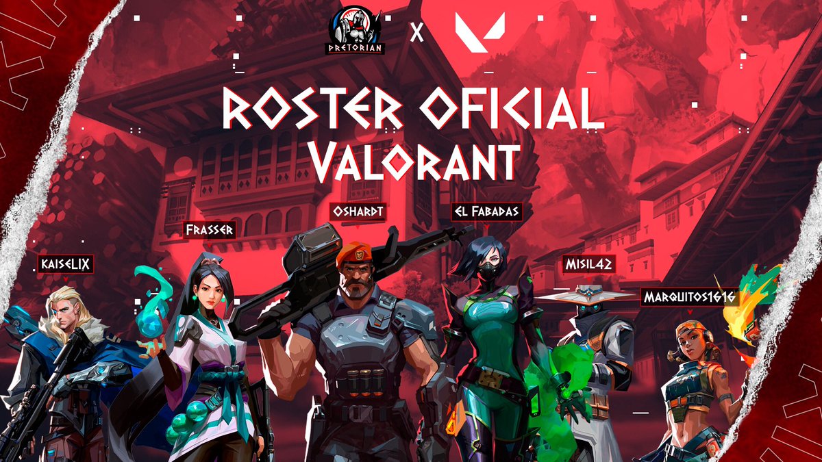 ¡Hoy estamos de estreno!
Nuestro chicos de #VALORANT juegan el torneo Elite Valorant Madrid.
Tenemos muchas ganas de demostrar el nivel que tienen nuestros chicos.

<a href="/Frasser_ez/">Gaël♆🇫🇷/🇪🇸</a>
@misil4242
<a href="/Oshardt5/">Oshardt ◢◤ 🌾🏰</a>
@elfabadas_
@M4RQUITOS16
<a href="/kaiserLix/">kaiserLIX</a>