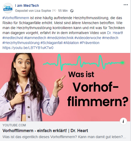 BVMed's tweet photo. Unser #MedTech-Video der Woche:
#Vorhofflimmern ist eine häufig auftretende #Herzrhythmusstörung, die das Risiko für Schlaganfälle erhöht. Ein Video von Dr. Heart gibt die wichtigsten Informationen dazu:
https://t.co/k9lkyr0l8L
#iammedtech #medizintechnik #Schlaganfall #Ablation https://t.co/Hl2GpIAsJm