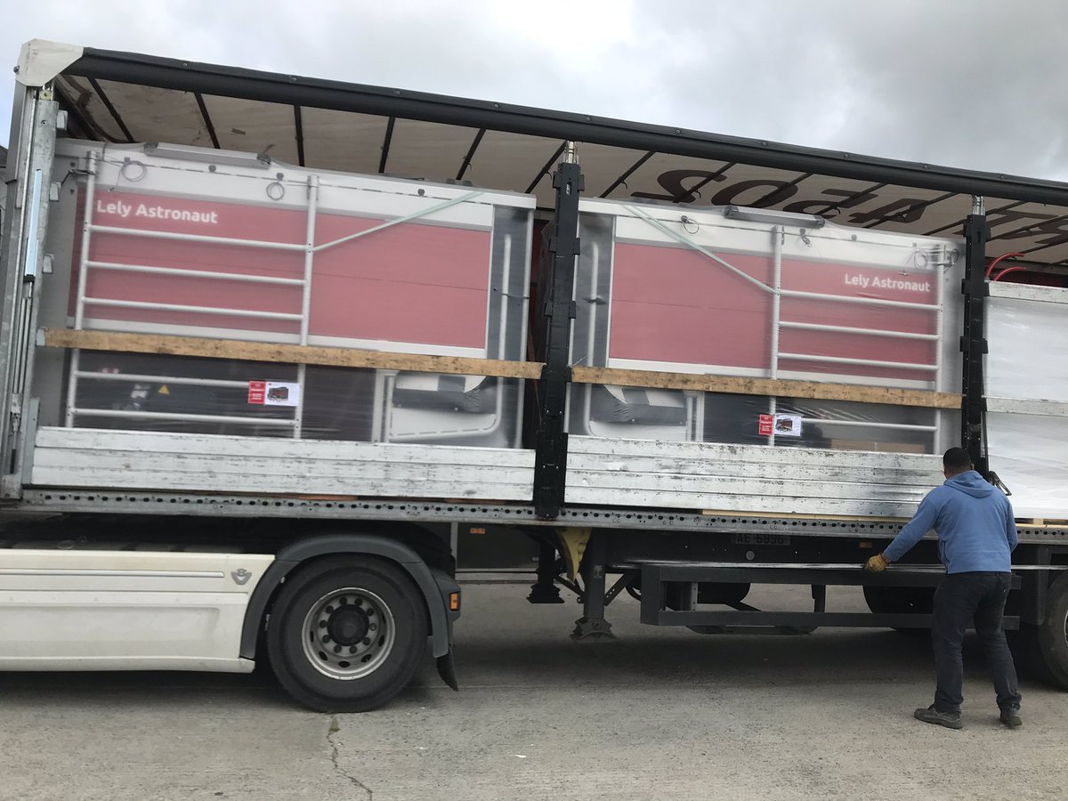 2 Lely A5’s arriving this morning.  This has just got real....