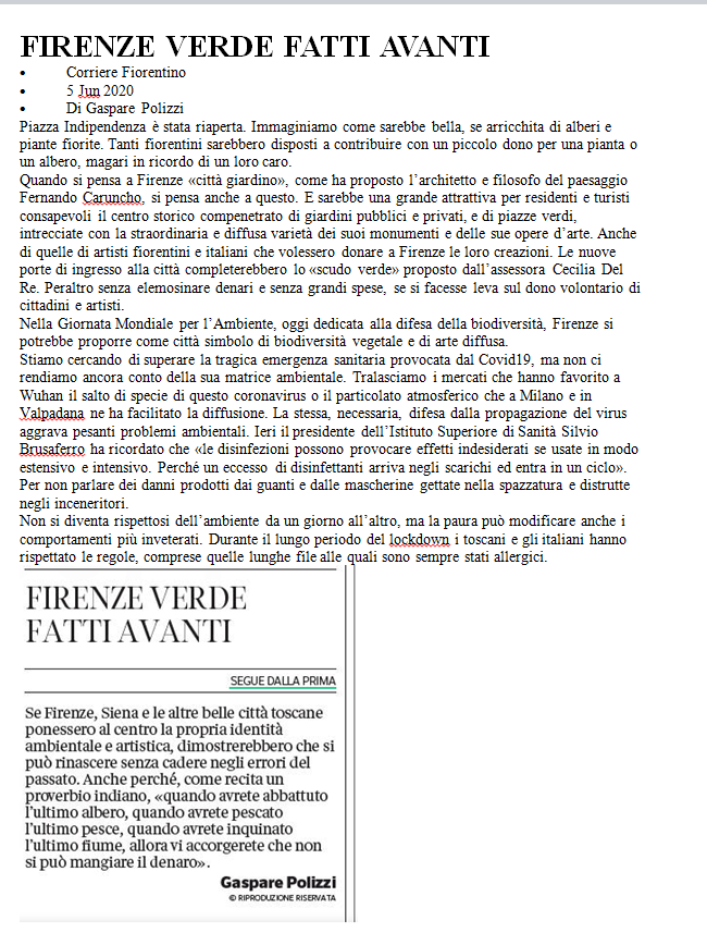 gasppo1's tweet photo. Giornata mondiale dell'ambiente: Firenze verde fatti avanti! https://t.co/xjLK8m7TCb
