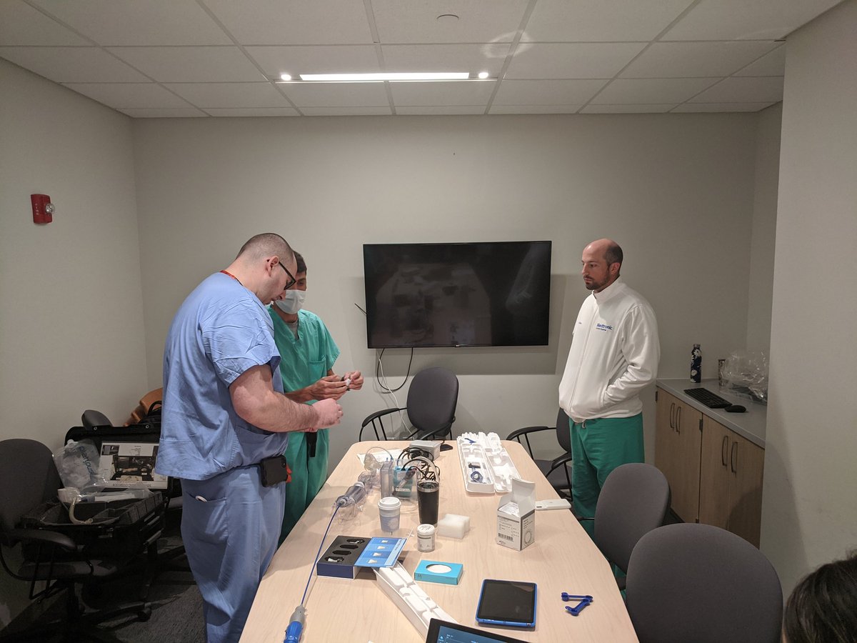 DrTylerWallen's tweet photo. Thanks to Dan Anderson and @Medtronic  for the TAVR simulation and training this morning.  #TAVR #tssmn @dr_spratt @KirstenAFreeman https://t.co/qHIRQVNPN0