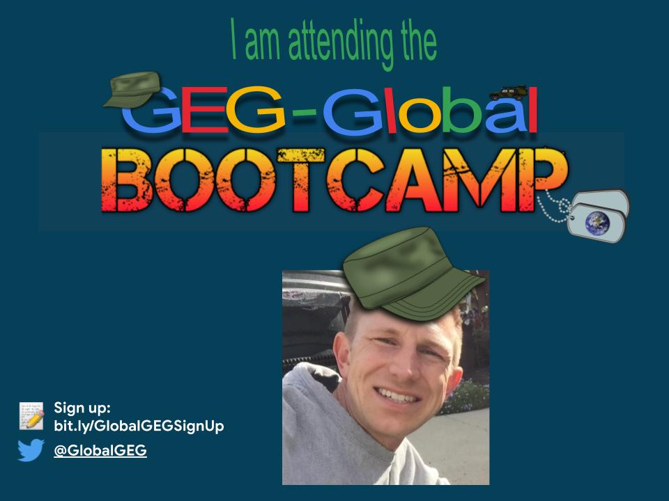 RossScience's tweet photo. Hey teacher pals, I'm attending the GEG Global Bootcamp this summer! Anyone want to join me?  @GlobalGEG #GlobalGEG https://t.co/oqDjNyQxEI