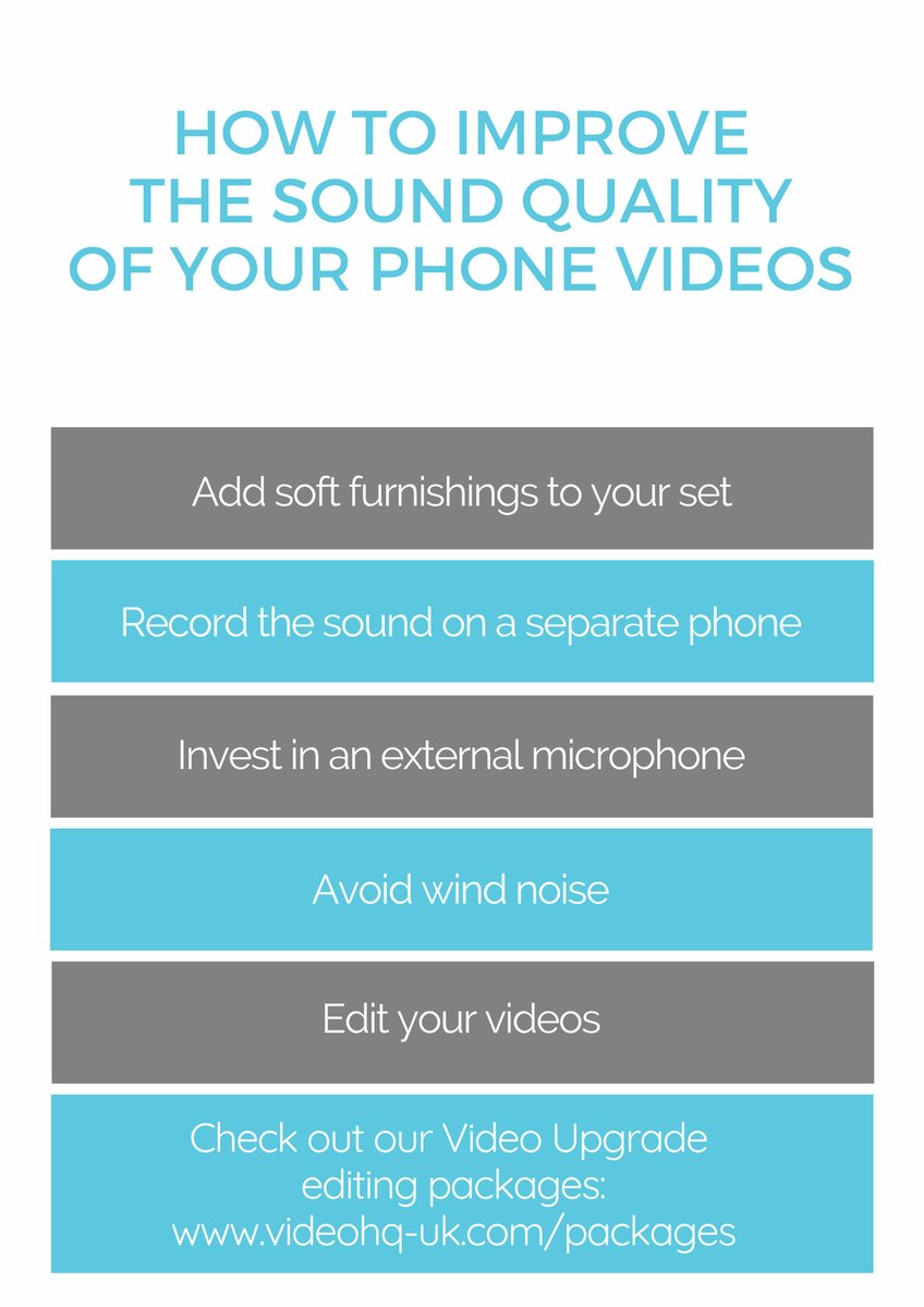 #ICYMI Last week's video gave tips about how to boost the sound quality of videos filmed on your phone.

It's super important to get this right - people won't understand the message of your video if they can't hear what you're saying.

Watch the video: tinyurl.com/ydfc7hgg