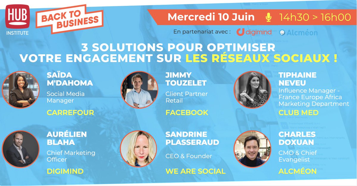 Comment créer des contenus vidéo de qualité, rapidement et efficacement ? Rendez-vous le 10 juin de 14h30 à 16h avec <a href="/CarrefourFrance/">Carrefour</a>, Facebook, <a href="/Alcmeon_repond/">Alcméon FR</a>, @digimind_FR, <a href="/wearesocialfr/">We Are Social France</a> et <a href="/ClubMedFR/">Club Med France</a> pour le savoir ! 

S’inscrire : bit.ly/30czLgs
#BACKTOBUSINESSWEEK