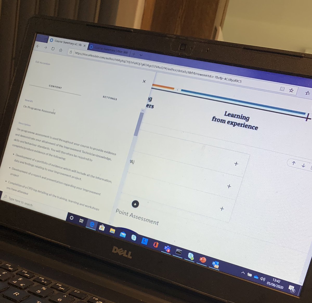 D_Borrow's tweet image. Back to my #homeoffice (dining room table) creating #elearningmodules to support our learners studies with @Articulate #rise  #elearning #workfromhome #LearnFromHome #learningtech