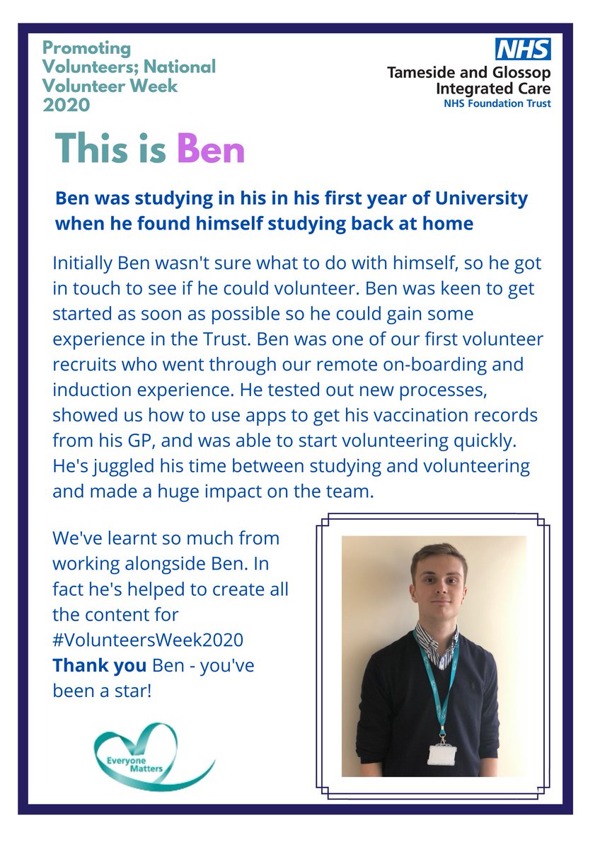 TgicftPtExp's tweet photo. @MrBenWeller has been volunteering whilst away from Uni and providing amazing support for #VolunteersWeek2020 He's created all our stories that showcase the wonderful work of our volunteers. #thankyou Ben! We couldn't have done this without you. @tandgicft @lexicharn @PeteWRN https://t.co/EOFzjcPec1