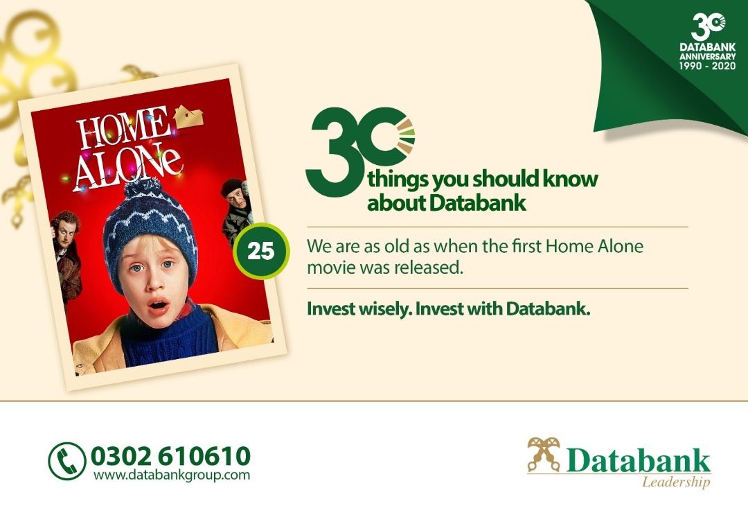 Databankgroupgh's tweet photo. Thank God it's Friday!
30 Interesting facts you should know about Databank continues!
#25 Who was your favorite character in the first Home Alone Movie?
#30FactsAboutDatabank
https://t.co/YvsiGpNoa1 https://t.co/guiBOywKMS