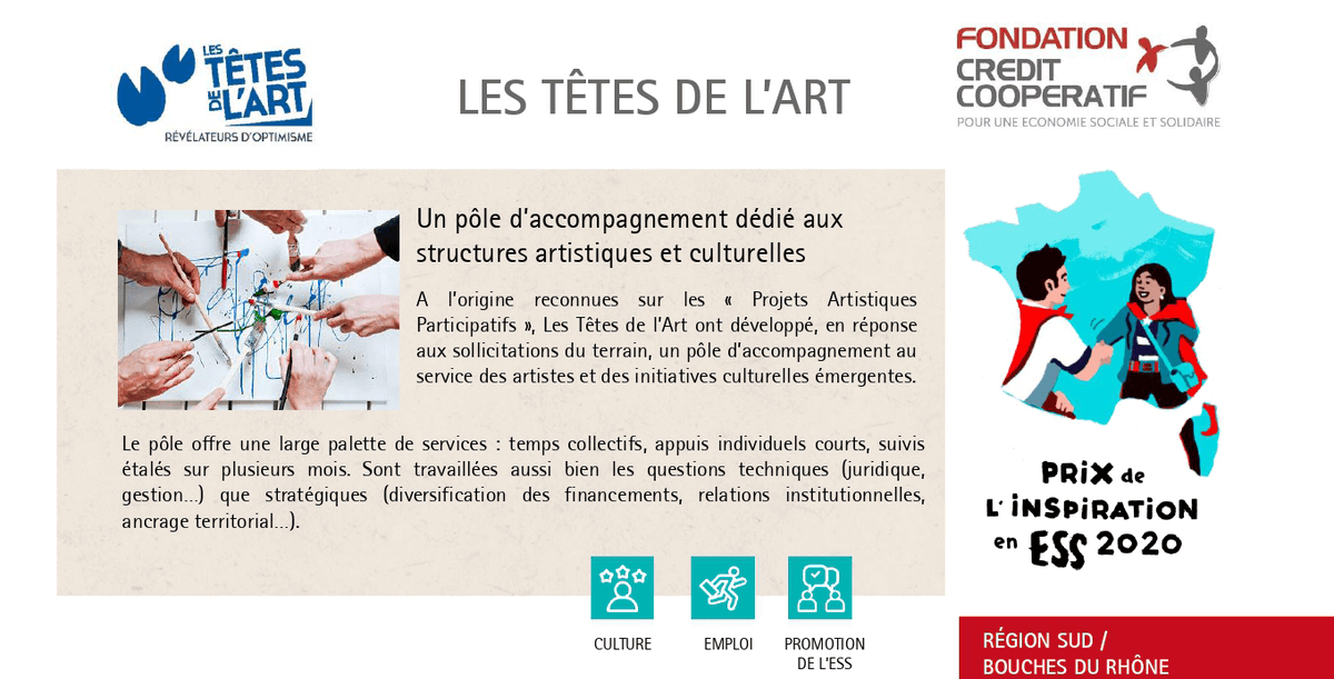 [🏅PALMARÈS #PACA #PIESS2020🏅]
Bravo à @JardinsdeSolene pour son projet qui remporte la médaille d’or🥇, l’Association Trisomie 21 d’Alpes Maritimes la médaille d’argent 🥈 et <a href="/tetesdelart/">Les Têtes de l'Art</a> la médaille de bronze🥉.

#EtAprès #inclusion #éducation #culture #solidarité