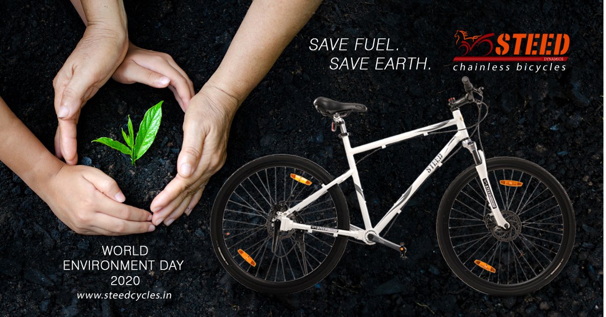 SteedChainless's tweet photo. Steed Chainless Cycles, encourages to protect & conserve environment.
#Steeddynamics, #chainlessbicycles, #steedchainlesscycles, #PropellerShaftDrive, #WorldEnvironmentDay https://t.co/ERs0mAA3ei