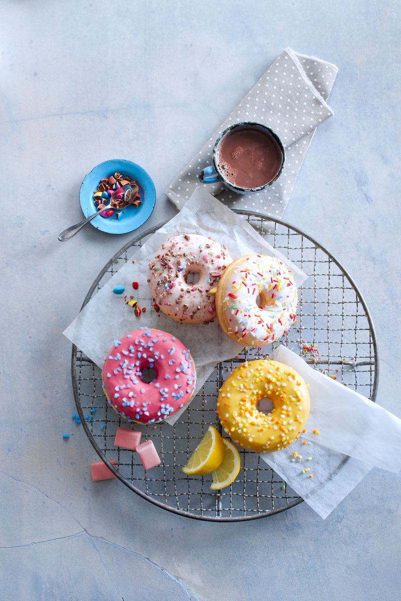 Happy National Donut Day! #NationalDonutDay #BubbleGumDonut #SourLemonDonut #BakerandBaker