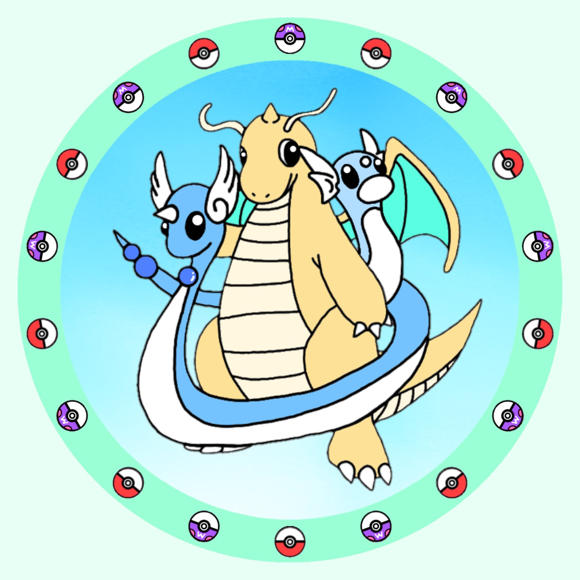 Haya ﾎﾟｹﾓﾝｶｰﾄﾞｲﾗｽﾄﾚｰｼｮﾝｺﾝﾃｽﾄ挑戦 ミニリュウ進化系統 ミニリュウ ハクリュー カイリュー ポケモン イラスト Hayaのイラスト T Co Rdogfau6ba Twitter
