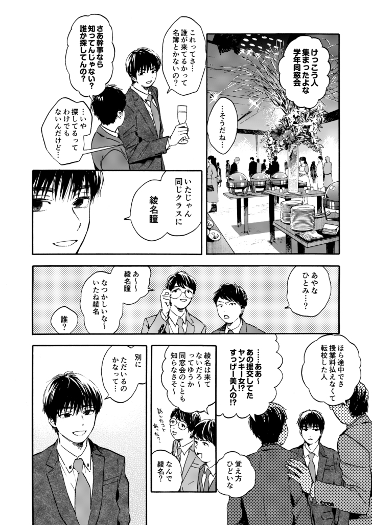 初恋の子と同窓会で再会する話
(1/8) 