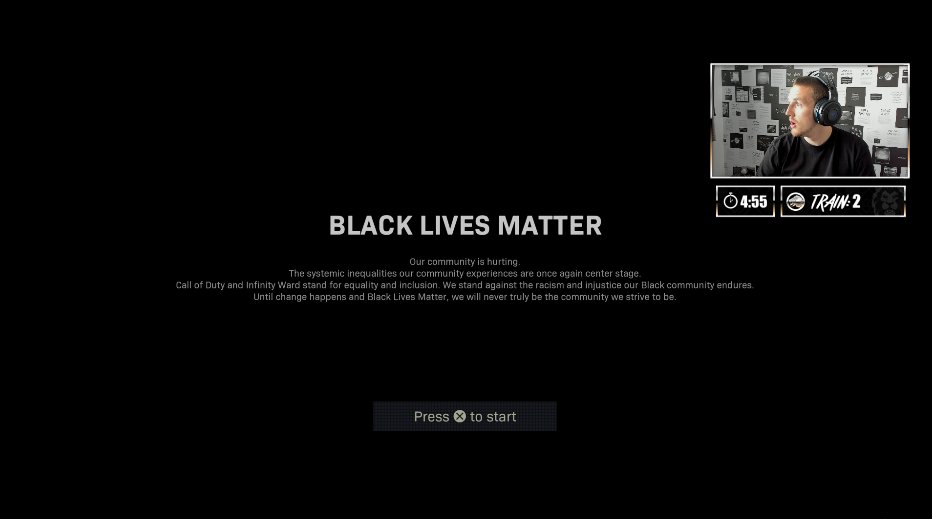 Syndicate's tweet image. Damn.. a powerful message on the opening screen of @CallofDuty this morning. #BLM #BlackLivesMatter