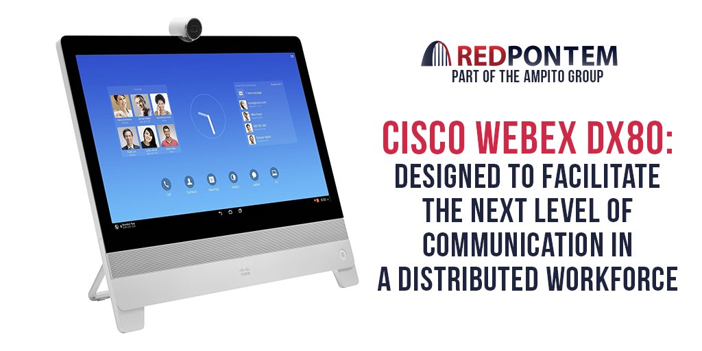 RedPontem's tweet photo. Take video conferencing to the next level with Cisco DX80. The solution which provides businesses with the latest HD and digital white-boarding technology. Contact us today to get more information! #workfromhome #videoconferencing https://t.co/7mJvrSRDDz
