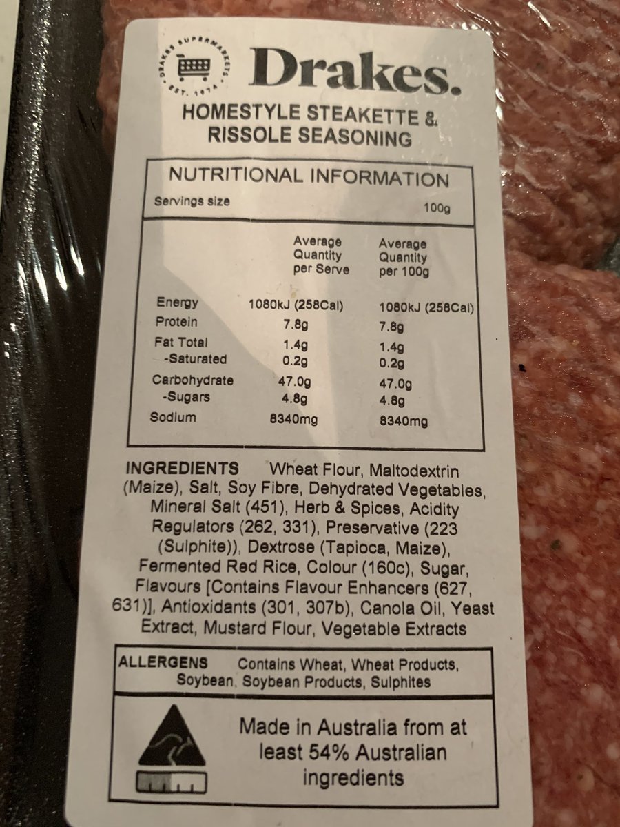 Christinejbudd's tweet photo. For those smarter than me, where’s the meat in these ingredients? @drakesupermarkets https://t.co/oZZw69whsj