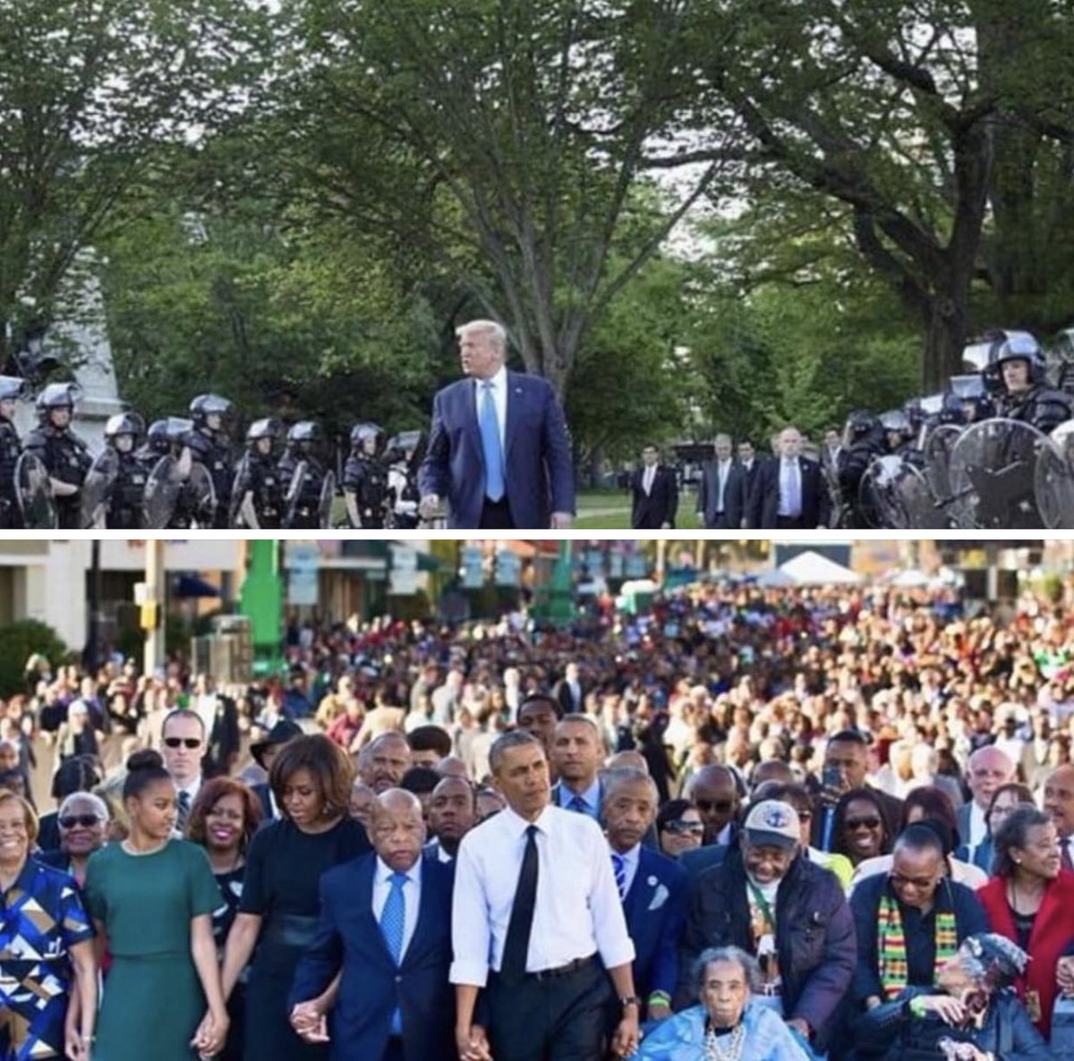 JakeMelviIle's tweet photo. Just going to leave this here. The difference speaks volumes! #BlackLivesMatter https://t.co/W7mvGnYWae