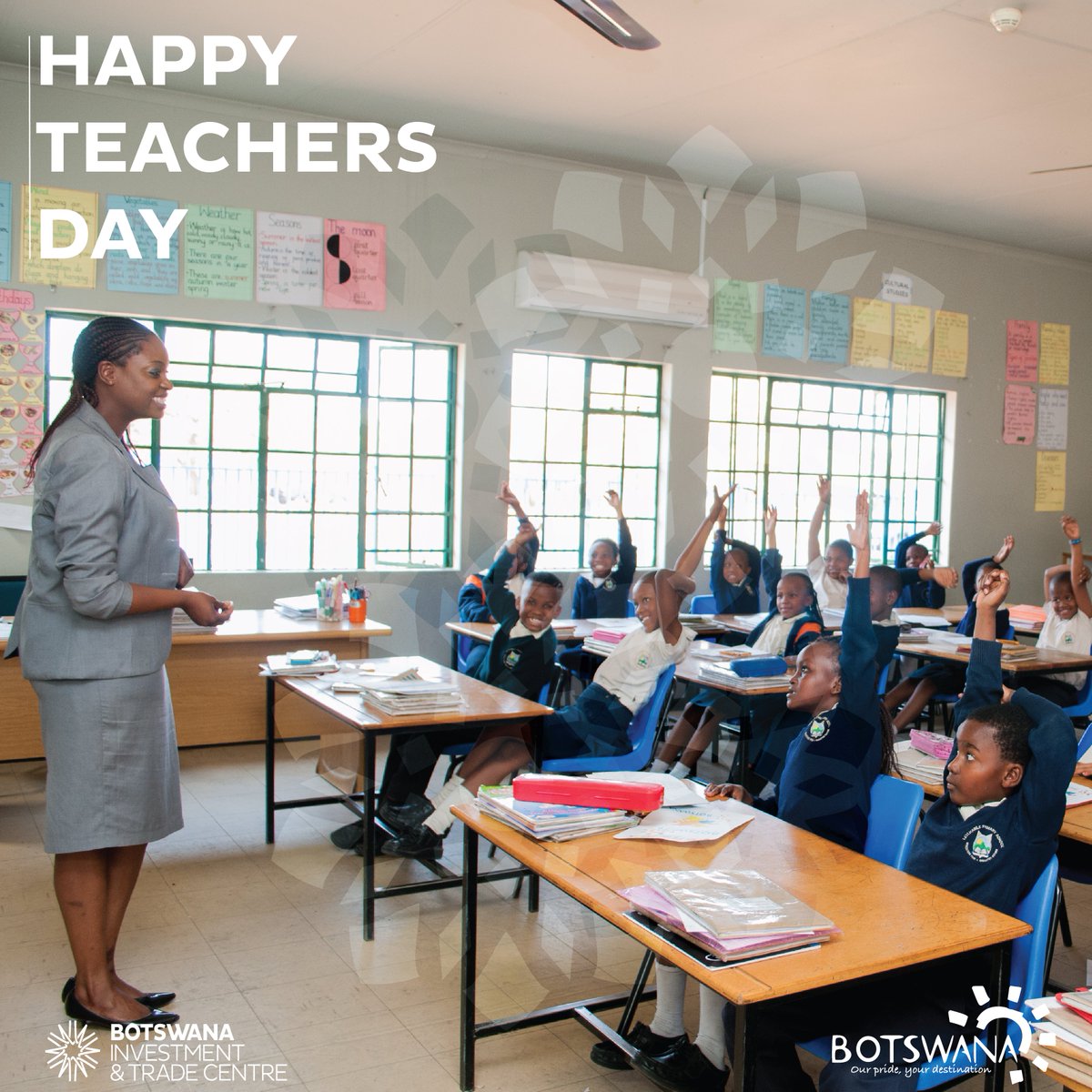 _BITC's tweet photo. In celebrating Teachers Day.
BITC would like to applaud all our teachers who make a difference in educating our people and making Botswana the nation that it is.
#HappyTeachersDay #EducatingANation https://t.co/K5zbs7uiry